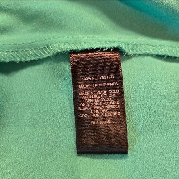 EXPRESS Portofimo Shirt Green Long Sleeves Pockets - Picture 9 of 9